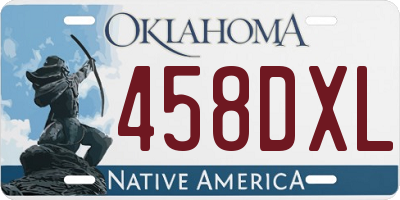 OK license plate 458DXL
