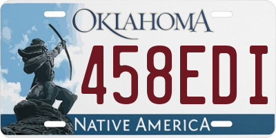 OK license plate 458EDI