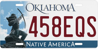 OK license plate 458EQS