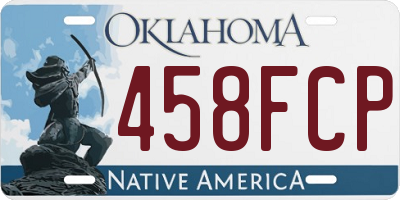 OK license plate 458FCP