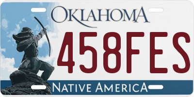 OK license plate 458FES