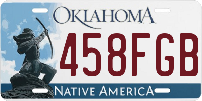 OK license plate 458FGB