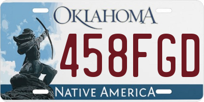 OK license plate 458FGD