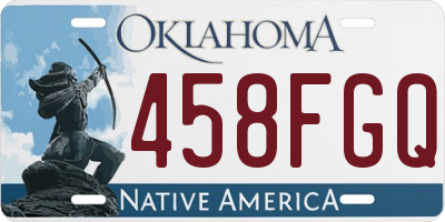 OK license plate 458FGQ
