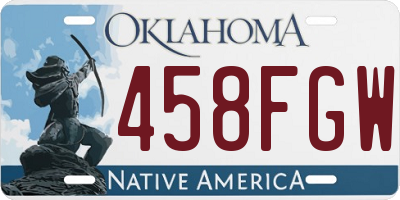 OK license plate 458FGW