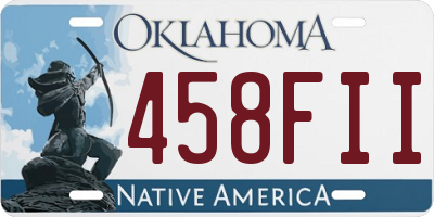OK license plate 458FII