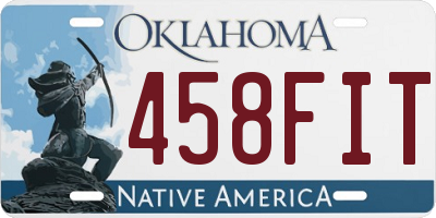 OK license plate 458FIT