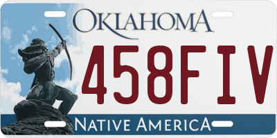 OK license plate 458FIV