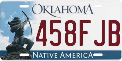 OK license plate 458FJB