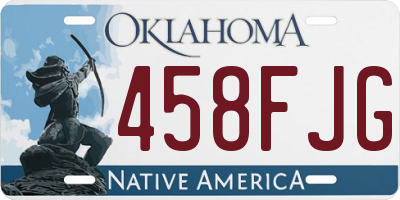 OK license plate 458FJG