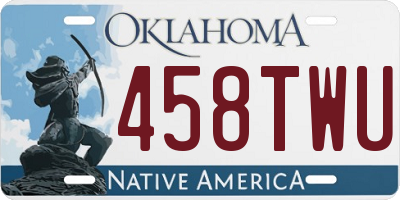OK license plate 458TWU
