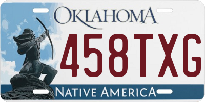 OK license plate 458TXG