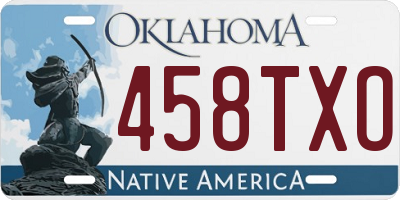 OK license plate 458TXO