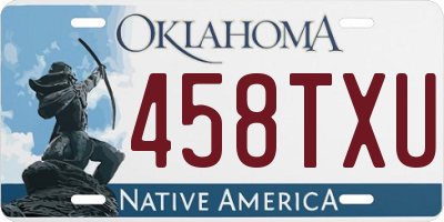 OK license plate 458TXU