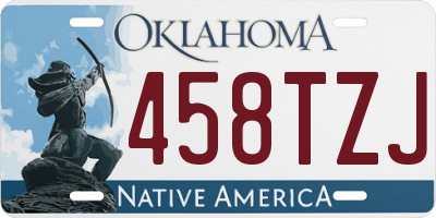 OK license plate 458TZJ