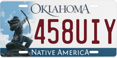 OK license plate 458UIY