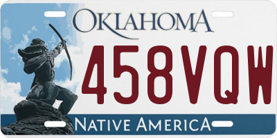 OK license plate 458VQW