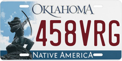 OK license plate 458VRG