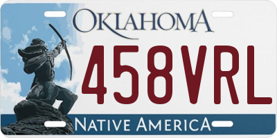 OK license plate 458VRL