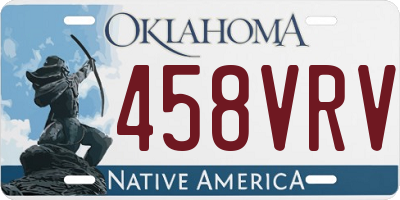 OK license plate 458VRV