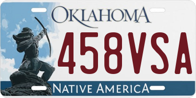 OK license plate 458VSA