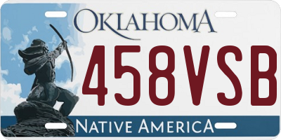OK license plate 458VSB