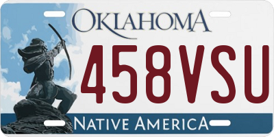 OK license plate 458VSU