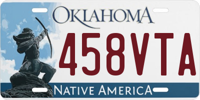 OK license plate 458VTA