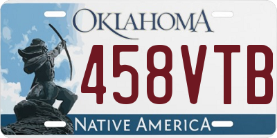 OK license plate 458VTB