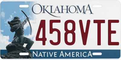 OK license plate 458VTE