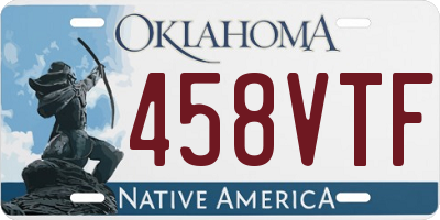 OK license plate 458VTF