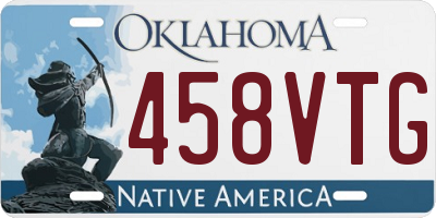 OK license plate 458VTG