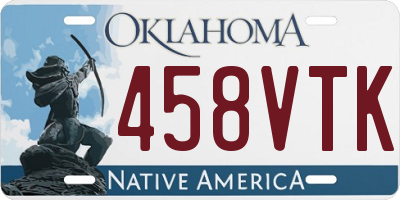 OK license plate 458VTK