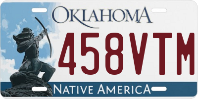 OK license plate 458VTM