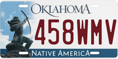 OK license plate 458WMV