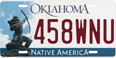OK license plate 458WNU