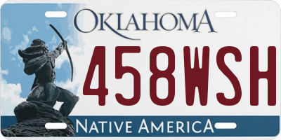 OK license plate 458WSH
