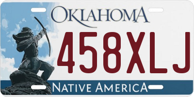 OK license plate 458XLJ