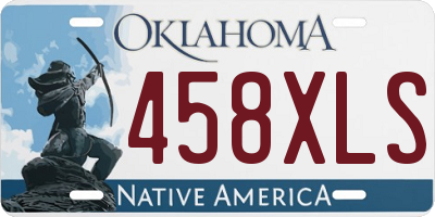 OK license plate 458XLS