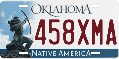 OK license plate 458XMA