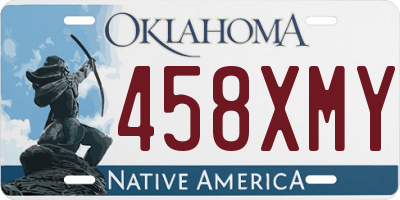 OK license plate 458XMY