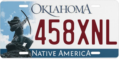OK license plate 458XNL