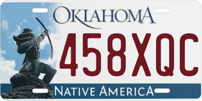 OK license plate 458XQC