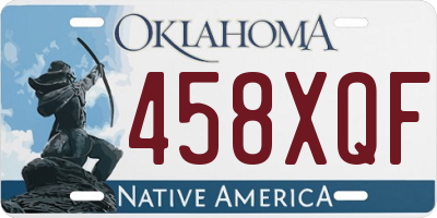 OK license plate 458XQF