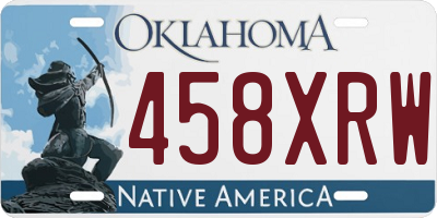 OK license plate 458XRW