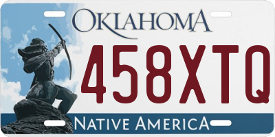 OK license plate 458XTQ