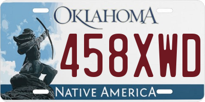 OK license plate 458XWD