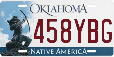 OK license plate 458YBG