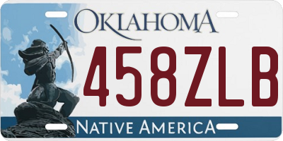 OK license plate 458ZLB