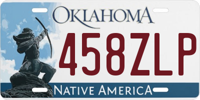 OK license plate 458ZLP